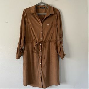 Tommy Hilfiger Brown Button-Up Dress